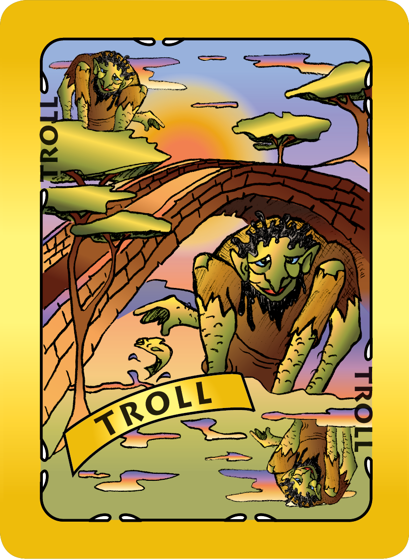 Troll card from You Wish! game